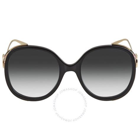 Gucci Grey Gradient Butterfly Ladies Sunglasses .